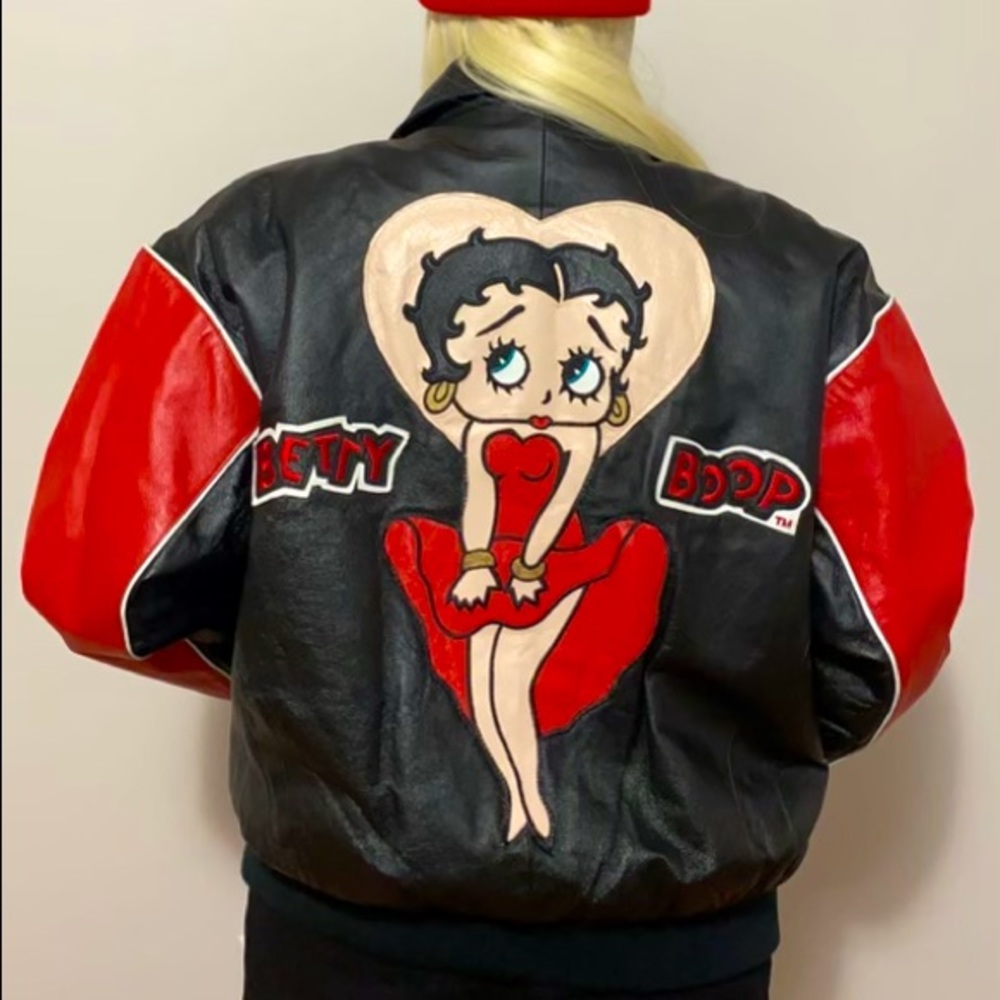 Vintage Betty Boop leather bomber